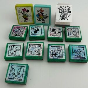 Lot of 12 Vintage Disney Foam Mounted Stamps